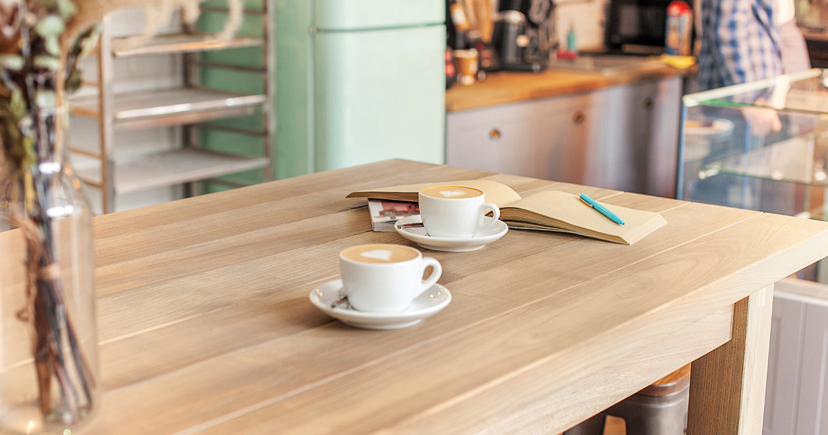 Modern Industrial Square Coffee Table - $199