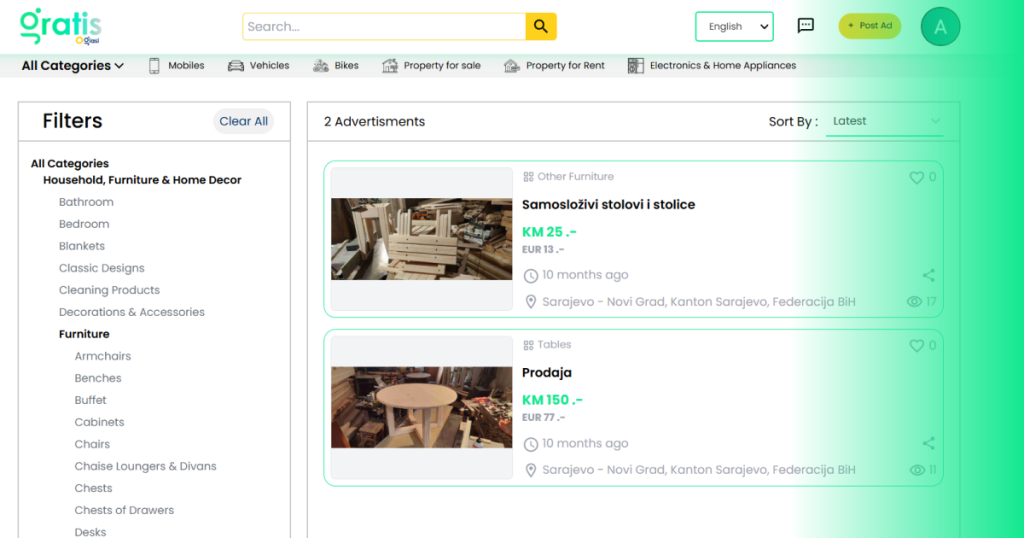 Platforme poput Gratis Oglasi, gdje kupci mogu uporediti cijene, pročitati recenzije i naručiti s dostavom na kućnu adresu.
